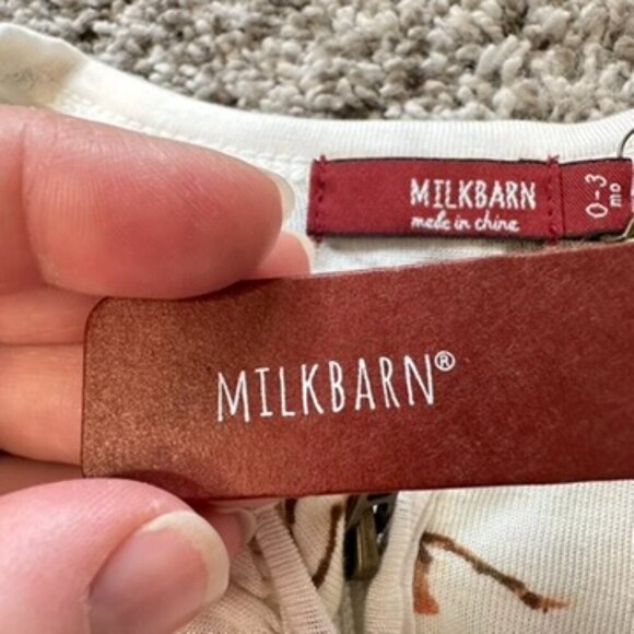 Milkbarn Owl Bamboo Zip Ruffle Footed Romper 0-3 Months NWT Soft Fall Gift - Picture 6 of 7